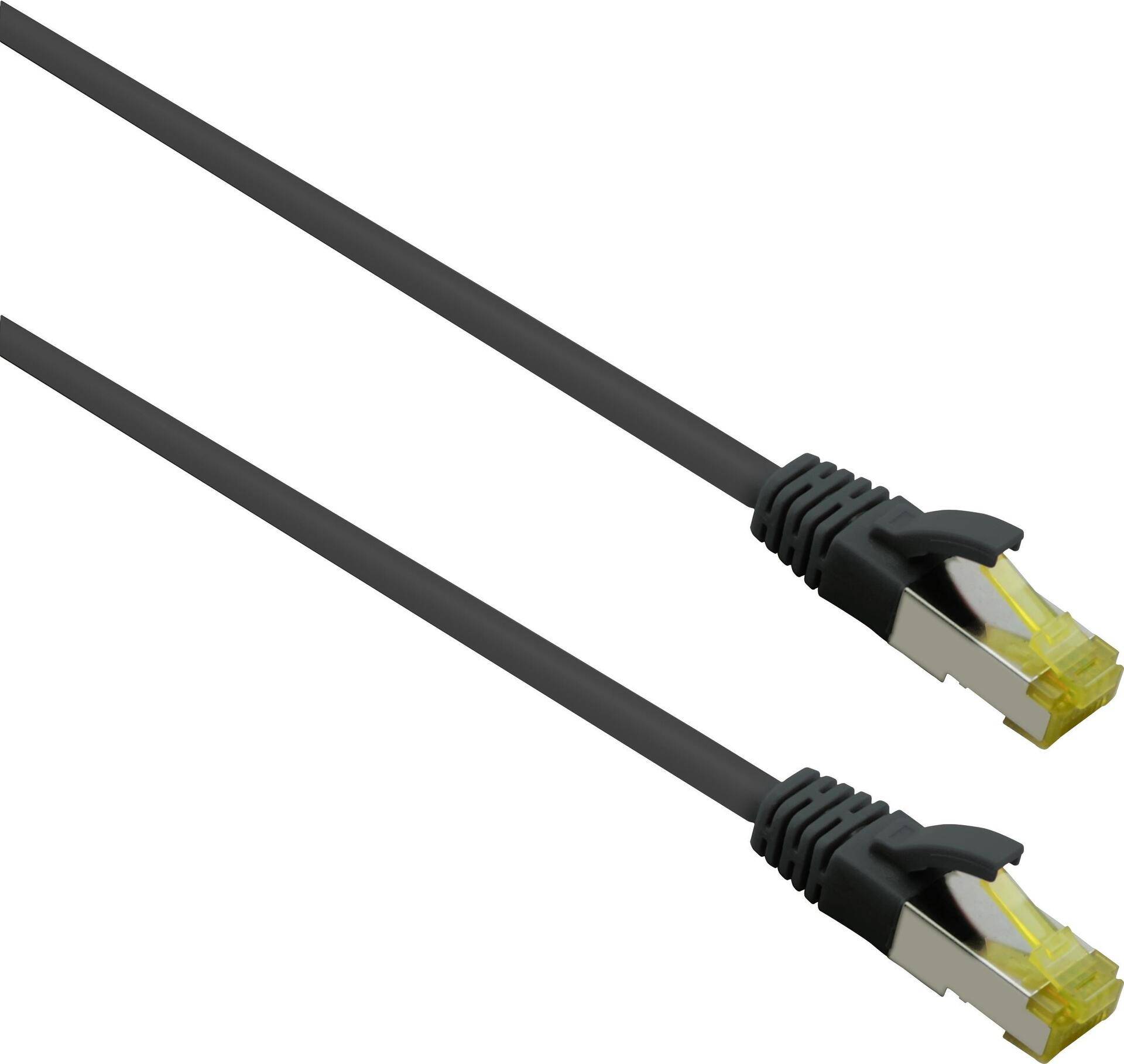 Helos ultra flex - Patch-Kabel - RJ-45 (M) zu RJ-45 (M) - 7.5 m - S/FTP - CAT 6a - halogenfrei - Schwarz von helos