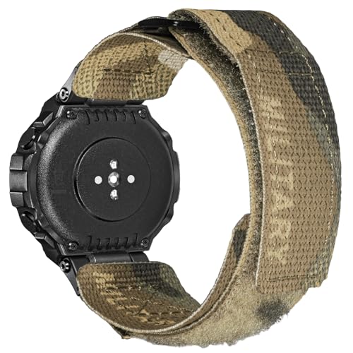 Hemsut Uhrenarmbänder Kompatibel mit Amazfit T-Rex/T-Rex 2/T-Rex Pro/T-Rex Ultra, Millitary Camouflage Nylon Sportarmband mit gewebter Schleife Design von hemsut h