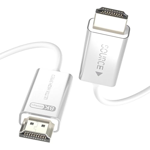 huaham Glasfaser HDMI 2.1 Kabel 3m, 48Gbps Hochgeschwindigkeits-Aktives Optisches HDMI 2.1 Kabel [8K@60Hz, 4K@120Hz, Dynamisches HDR, eARC] Kompatibel mit Projektor, Spielkonsole, PC, TV, Monitor von huaham