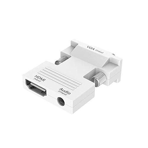huicouldtool 1080P HDMI zu VGA Adapter Digital zu Analog Audio Video Converter Kabel für PC Laptop TV Box Projektor,White von huicouldtool