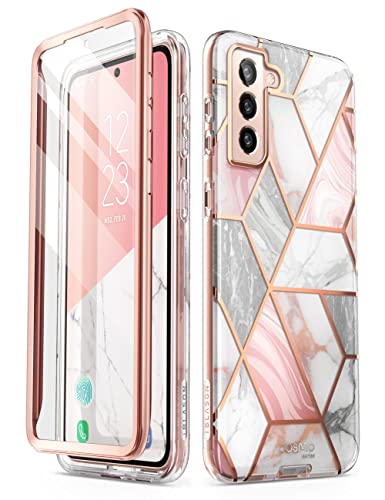 i-Blason Glitzer Hülle für Samsung Galaxy S22 (6.1") 5G Handyhülle Bumper Case 360 Grad Schutzhülle Glänzend Cover [Cosmo] mit Integriertem Displayschutz 2022 Ausgabe (Marmor) von i-Blason