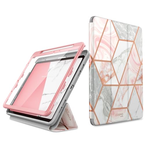 i-Blason für iPad Air 11 Zoll Hülle M2 6th Generation 2024, Trifold Ständer Bumper Case [Cosmo] mit Displayschutz und Stifthalter für iPad Air 6th/5th/4th 11/10.9 Zoll 2024/2022/2020 (Marmor) von i-Blason