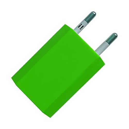[i!®] USB Netzteil Ladegerät Steckdosenadapter Stecker 5V/1A grün von i!