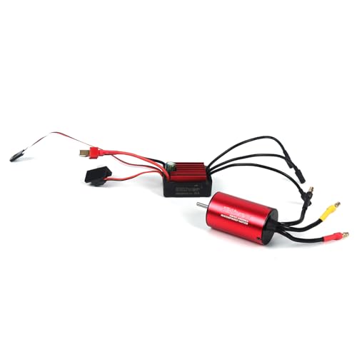 iBlivers2845 3800KV Wasserdichter Brushless Motor mit 35A ESC Elektronischer Drehzahlregler Combo für Ferngesteuertes Auto RC Truck Fahrzeug RC Boot Zubehör von iBlivers