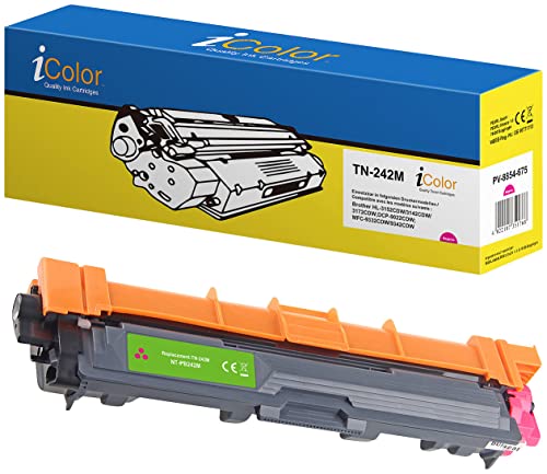 iColor Brother Dcp 9017cdw: Kompatibler Toner für Brother TN-242M, Magenta (Toner für Laserdrucker, Dcp 9022cdw, Druckerpatronen) von iColor