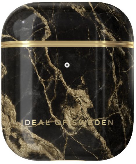 Print Case Kopfhörer Zubehör für AirPods golden smoke marble von iDeal of Sweden