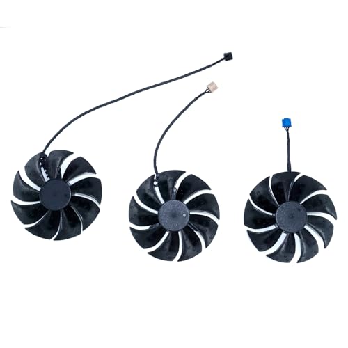 iHaospace 3Pcs /Lot Replacement Grafikkarten Kühler Graphics Card Cooler Fan Kompatibel mit EVGA RTX 3070 3080 3080 Ti 3090 FTW3 ULTRA GAMING, PLD09220S12H von iHaospace