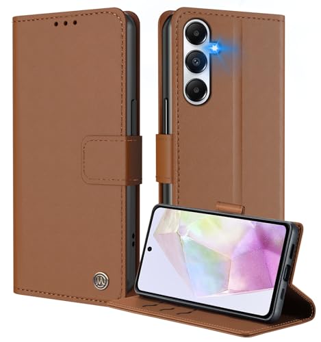 iLovecover Handyhülle für Samsung Galaxy A35 5G,Premium Qualität Leder Hülle | Klappständer | Geld und Kartenhalter Hüllen,Braun von iLovecover