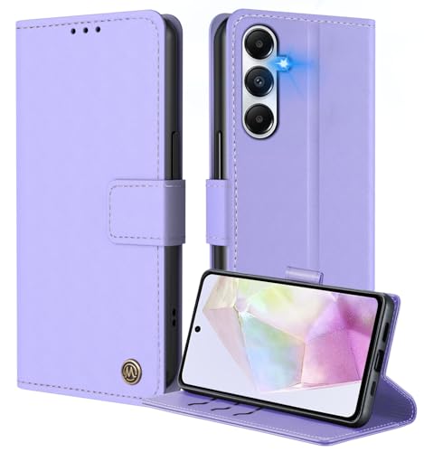 iLovecover Handyhülle für Samsung Galaxy A35 5G,Premium Qualität Leder Hülle | Klappständer | Geld und Kartenhalter Hüllen,Violett von iLovecover