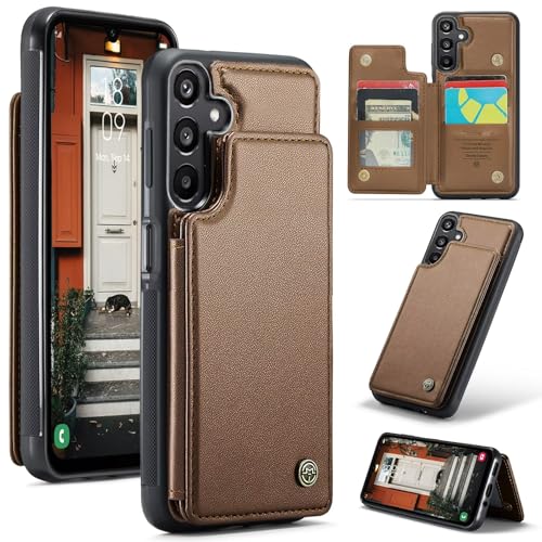 iLovecover Handyhülle für iPhone X/iPhone XS Leder Stoßfestes Hülle [RFID-Blockierung] Premium PU Leder Schutzhülle, Kartenfach Standfunktion kompatibel mit iPhone X/iPhone XS - Braun von iLovecover