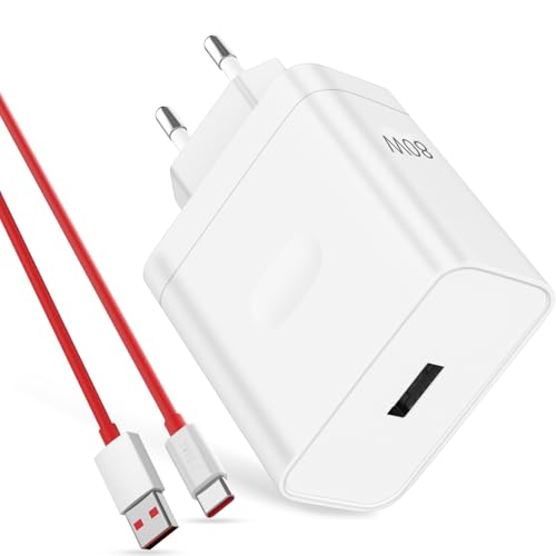 80W USB Ladegerät für Oneplus SuperVooc Charge,USB Netzteil mit USB C Ladekabel 1m Dashcharge Adapter für OnePlus 10 Pro Nord 2T Nord 4 3 CE 3 Lite 12R 12 11 9 Pro 8T N10 Oppo Reno 11F Realme 12 Pro von iMangoo