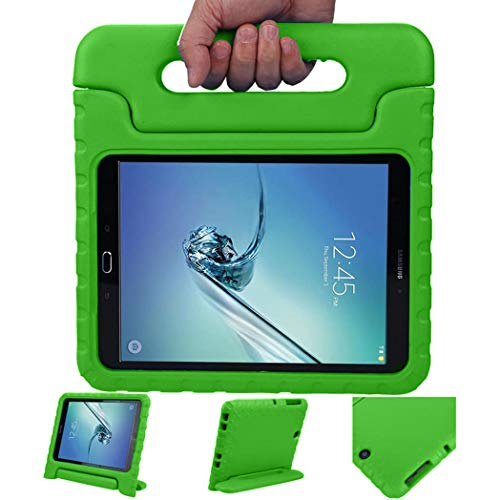 iMoshion kompatibel mit Samsung Galaxy Tab S2 9.7 Hülle – Tablethülle für Kinder – Tablet Kids Case in Grün mit Handgriff und Ständer [Robust, Griffig, Stoßfest] von iMoshion