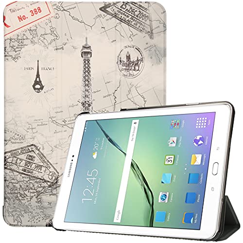 iMoshion kompatibel mit Samsung Galaxy Tab S2 9.7 Hülle – Trifold Tablet Case – Schutzhülle mit Motiv Kunstleder [Mit Ständer, Mikrofaser-Futter, Magnetverschluss] von iMoshion