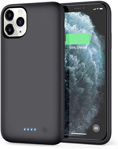 iPosible Akkuhülle für iPhone 11 Pro Max,7800mAh Zusatzakku Ladehülle Handyhülle Akku Battery Case Powerbank Hülle für iPhone 11 Pro Max [6,5 Zoll] Tragbare Akku Hülle Akku Case-Schwarz von iPosible