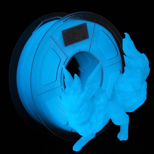 iSANMATE Glow in the Dark PLA Filament 1.75mm, Glow in the Dark Filament 1.75 PLA Blau Leuchten 3D Drucker Filament 1KG (2.2 LBS) Spule, Dimensional Accuracy +/- 0.03 mm von iSANMATE