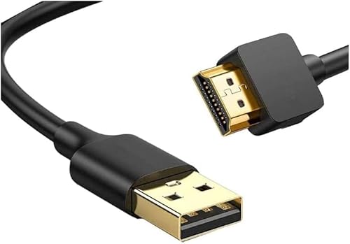 USB to HDMI Cable, USB to HDMI Adapter for Projektor TV/DVD Player Black von iSinbox