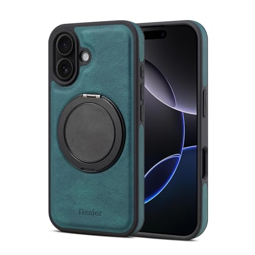 Magnetische Handyhülle für iPhone 16 Plus, Gear 360º drehbarer Ständer, Soft Touch Magnetic Car Mount Phone Case, unterstützt kabelloses Laden, kompatibel mit iPhone 16 Plus Grün von iTape