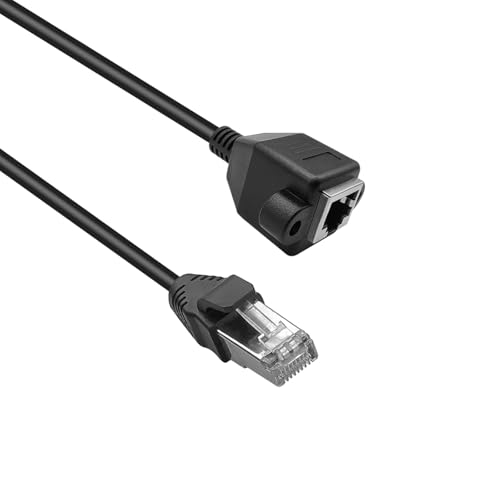 iYueMps RJ45 Verlängerungskabel für Ethernet-Verlängerung, 1.5m RJ45-Stecker auf Buchse kable, CAT6 CAT5e CAT5 geschirmt (1.5meter) von iYueMps