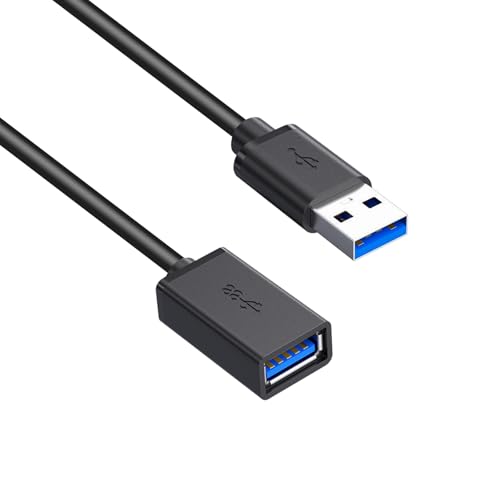 iYueMps USB 3.0 Verlängerungskabel 5Gbps USB Stecker auf Buchse Kabel USB Extension Cable für USB-Stick, Kartenlesegerät, USB Hub, Maus, Tastatur, Drucker,Scanner usw (0.5m) von iYueMps