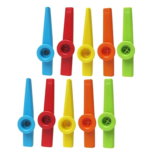 ibasenice 10st Kazoo Schlaginstrument Spielzeug Spielset Musikspielzeug Klavier Spielzeug Spielzeuge Ukulele-partner Mundinstrument Begleitinstrumente Gitarrenpartner Plastik von ibasenice