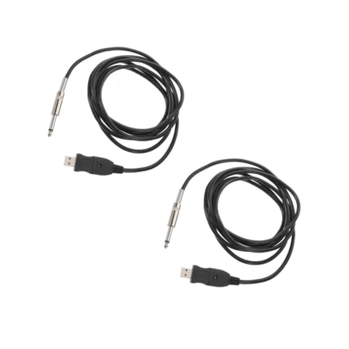 ibasenice 2st Gitarrenkabel Kabel Für Gitarreninstrumente Konverterkabel Für E-gitarre Gitarren-patchkabel Gitarrenzubehör Audio-video-kabel Zubehör Für Gitarreneffekte Mixerkabel Pvc Black von ibasenice