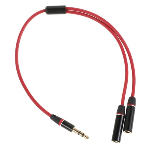 ibasenice Audiokabel-verlängerungskabel Lautsprecherkabel Kupfer Kopfhörer-verlängerungskabel Mikrofon-splitter Für Kopfhörer Audio-mikrofon-kabel Audiokabel Für Lautsprecher Rot Pvc von ibasenice