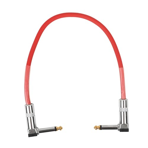 ibasenice Gitarrenkabel guitar cable gitarrenzubehör Steckverbindungskabel kupferkabel jumper wires Patchkabel Gitarrenpedalkabel Pedalkabel für E-Gitarre Pedalboard-Kabel Kupferkern rot von ibasenice