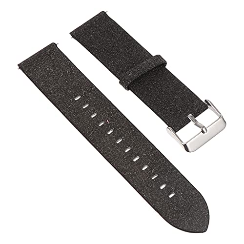 ibasenice Uhr Bands Leder Glitter Armband Smartwatch Armband Ersatz mit Metall Schnalle Kompatibel für Uhr 3 45/ 46Mm/ Getriebe S3 22Mm Schwarz von ibasenice