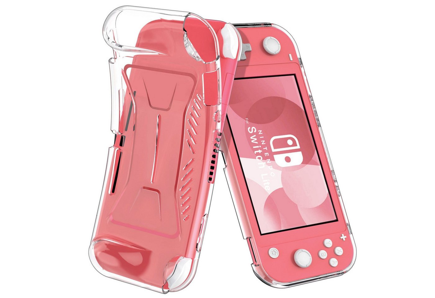 ibettertec Hülle für Nintendo Switch Lite Schutzhülle, Transparent Dünn TPU Hülle Zubehör Nintendo (Weich Komfort Stoßfest Antikratz Schutzhülle Switch Zubehör mit Switch Lite, Konsole und Griff Cover Kompatibel mit Nintendo Switch Lite Konsole) von ibettertec