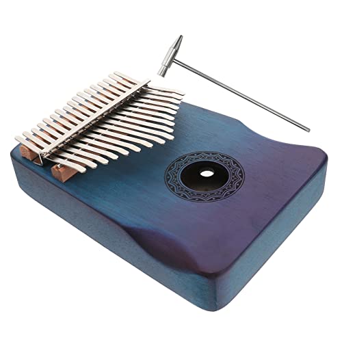 ifundom 1 Satz Daumen Fingerklavier Instrument Musical Klaviatur Musik Midi- Synth Bausatz Elektronisch Mini-kalimba-klavier Mini-kalimba Für Anfänger Mahagoni Blue von ifundom