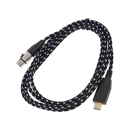 ifundom 1stk Mikrofon Aufnahmekabel Heimaudiokabel Zu Studio-audiokabel Draht Des Mikrofonkabels Usb-adapter Überbrückungskabel Audioleitung Mikrofon-audiokabel Usb-kabel Vergoldet Black von ifundom