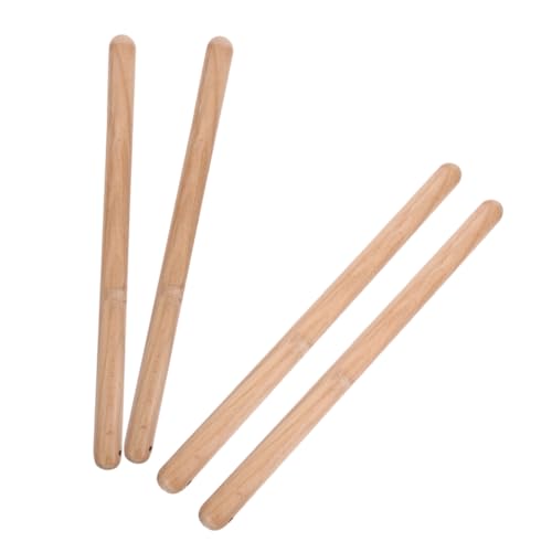 ifundom 4 Stück Schlagzeugstöcke Percussion-Sticks Leichte Trommelstöcke Percussion-Drumsticks Langlebige Drumsticks Trommel-Übungsstöcke Drumstick-Übungen Marschtrommelstöcke Holz Khaki von ifundom