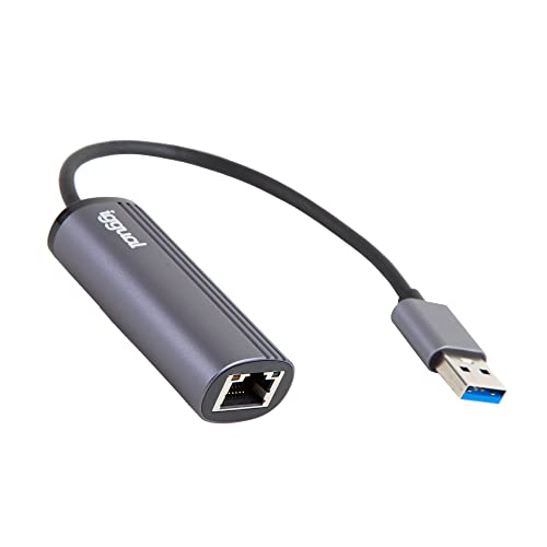iggual - USB-A-Adapter – enthält einen RJ45-Gigabit-Silber-Port bis zu 1000 Mbps – kompatibel mit Mac OS Windows Linux iggual - USB-A-Adapter – enthält einen RJ45-Gigabit-Silber-Port bis zu 1000 Mbps – kompatibel mit Mac OS Windows Linux von iggual