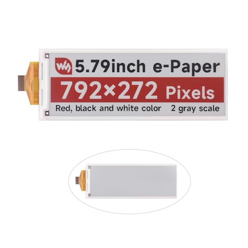 iiunius 5.79 Inch E-Paper (B) Raw Display 792x272 Red/Black/White E-Ink Display SPI Communication Fits Raspberry Pi/Jetson Nano/Arduino/STM32 without Driver Board Epaper Screen von iiunius