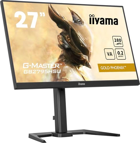 iiyama G-Master Gold Phoenix GB2795HSU-B1 68,6cm, 27" VA LED Gaming Monitor Full HD HDMI DP USB3.2 0,2ms 280Hz FreeSync Premium HDR10 Höhenverstellung Pivot schwarz von iiyama