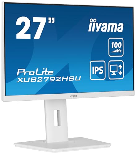 iiyama Prolite XUB2792HSU-W6 68,6cm 27" IPS LED-Monitor Full-HD 100Hz HDMI DP USB3.2 Höhenverstellung Pivot FreeSync weiß von iiyama