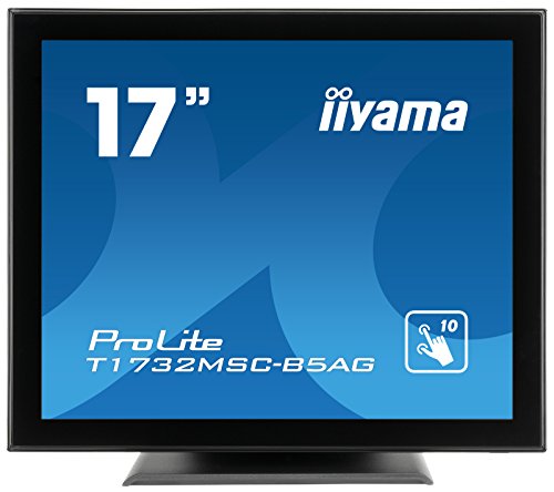 iiyama Prolite T1732MSC-B5AG 43 cm (17") LED-Monitor SXGA 10 Punkt Multitouch kapazitiv (VGA, HDMI, DisplayPort) IP54 Front, Anti Glare Beschichtung, schwarz von iiyama