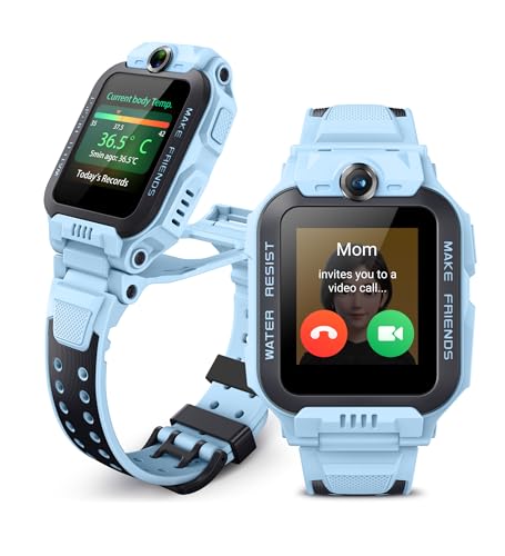 imoo Z7 Watch Phone Kinder-Smartwatch, Smartwatch mit Zwei-Wege-HD-Videoanruffunktion mit Langer Laufzeit, GPS-Uhr für Kinder mit Echtzeit-Positionierung und 14-tägigem Verlauf (blau) von imoo