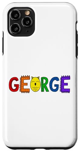 Hülle für iPhone 11 Pro Max Name Design George Junge niedliche Tiere Regenbogen von incurablehippie