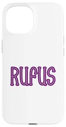 Hülle für iPhone 15 Name des Jungen Rufus lila Handschrift von incurablehippie