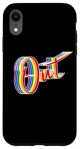 Hülle für iPhone XR OUT Regenbogen LGBT+ Pride schwul-lesbische Biografie von incurablehippie