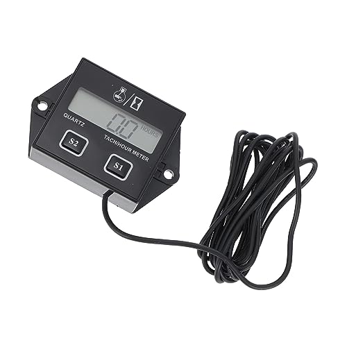 iplusmile 1Stk Motortimer drehzahlmesser induktiv tachometer Ölsäge-Drehzahlmesser Benzinmotor-Timer Teile des Motorzeitgebers digitales Motor-Timer-Gerät Motor-Timer-Versorgung Abs Black von iplusmile