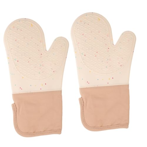 iplusmile 2St Ofenhandschuhe Kochen Grill küchenmaschiene kochgeschirr oven mitts kitchen zubehör ofenzubehör Küchenhandschuhe Backofen Handschuhe wärmeisolierter Ofenhandschuh Kieselgel von iplusmile