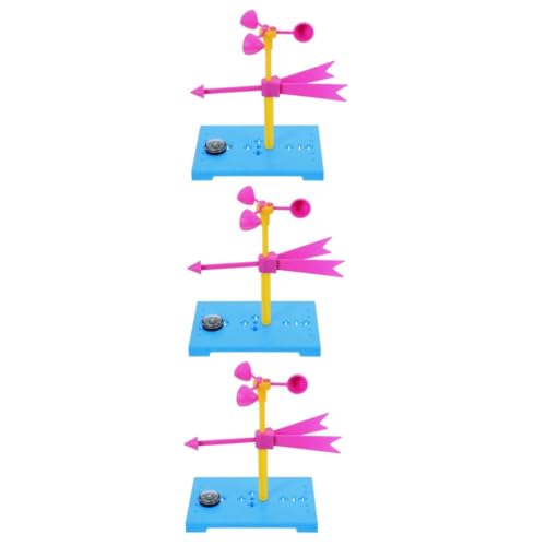 iplusmile 3st Windfahne Diy-wetterexperimente Wetterfahnen-set Diy-wissenschafts-kits Wetterspielzeug Pädagogische Wetterprojekte Modell Einer Wetterstation Windmesser Windanemometer Plastik von iplusmile