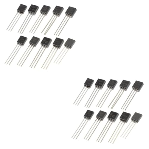 iplusmile 400 Stk Triode Transistoren Sortiment Bausatz für Transistoren elektronische Bauteile Transistoren-Sortiment-Kit Transistoren für eine effiziente Stromwandlung Silizium rohr Black von iplusmile