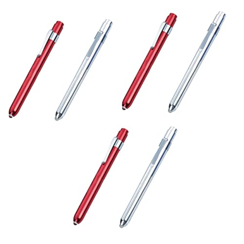 iplusmile 6 Stk LED-Stiftlicht wiederaufladbare LED-Taschenlampe Pupillenlichtstift pupillenleuchte Taschenlampe für Ärzte krankenschwester zubehör Taschenlampen medizinisches Stiftlicht rot von iplusmile