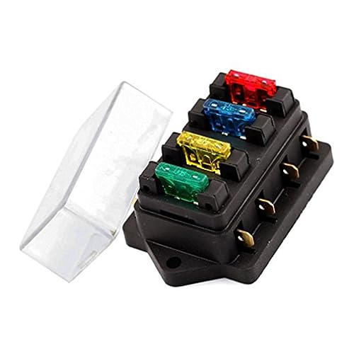 iplusmile Kasten 4 12V Sicherungsblock autosicherungen kfz sicherungen car Accessory autoreisezubehör car Electronics pkw sicherungen pkw zubehör auto4part Sicherungsblock wasserdicht Black von iplusmile