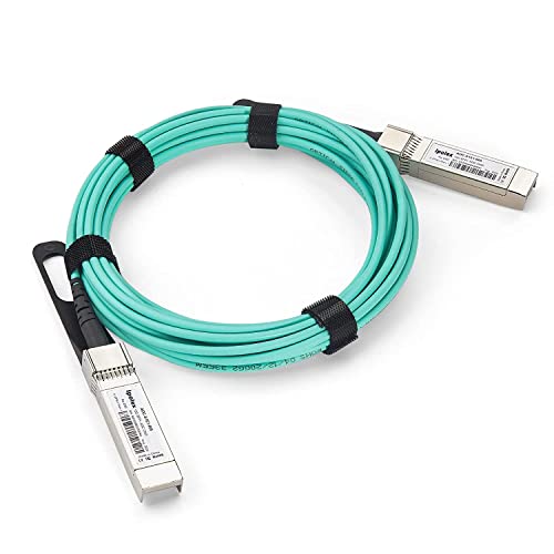 ipolex 10G SFP+ AOC Kabel - 10GBASE Aktives Optisches Kabel, OM3 MMF Direct Attach Glasfaserkabel mit SFP+ Anschlüssen, für Cisco SFP-10G-AOC20M, Ubiquiti UniFi, Mikrotik, D-Link usw. 5-m (16-ft) von ipolex