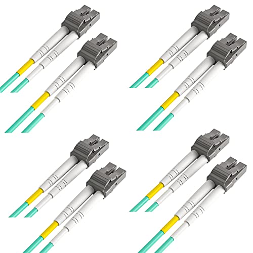 ipolex LC zu LC Glasfaser Patchkabel Multimode, 10Gb OM3 Glasfaserkabel, Duplex 50/125μm Glasfaser Internet Kabel, LSZH Glasfaser Jumper für MMF SFP/SFP+ Transceiver, 5 Meter, 4-Pack. von ipolex