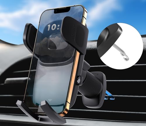 ipow Handyhalterung Auto Lüftung, KFZ Handy Halterung Auto [2024 Upgrade Doppel-Stahlhaken], 360° Drehbar Smartphone Handyhalter Auto für iPhone 15 14 13 11 12 Pro Max von ipow